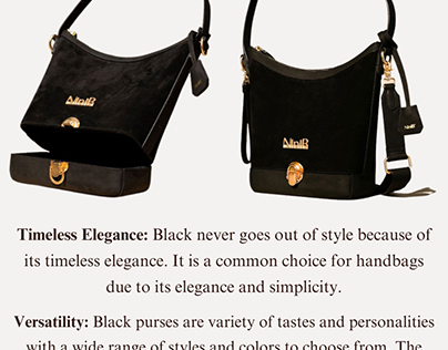 NiniB Black Leather and Suede Handbags