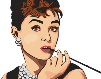 Ilustração Audrey Hepburn