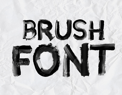Black Brush Paint Font