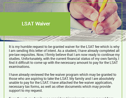 LSAT waiver sample
