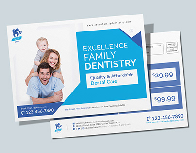 Dental Promotional Direct Mail EDDM Postcard template