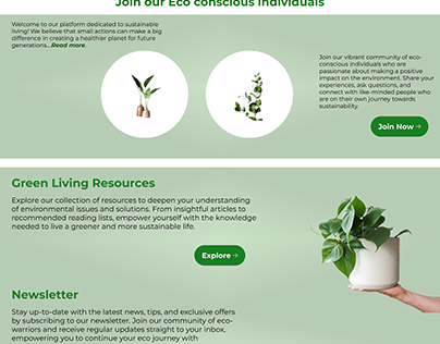 Eco friendly landing page