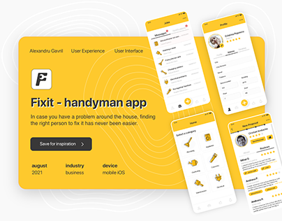 Fixit - Handyman app UX UI