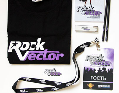 Rock Vector magazine logo & style design