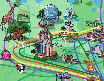 Map illustration: Orlando Helicopter Adventure Tours