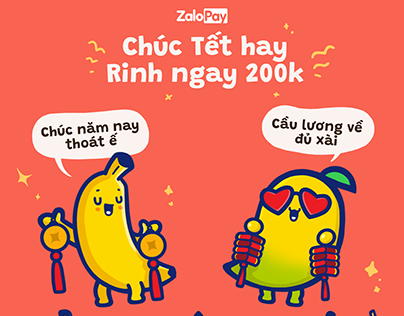 Illustrations for 'Mâm Ngũ Quả' - ZaloPay