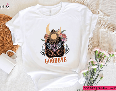 Goodbye Floral Halloween Sublimation