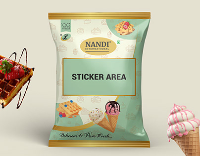 Nandi International Ice Cream Wafer Pouch Design