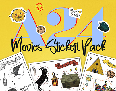 Project thumbnail - A24 Movies Sticker Pack