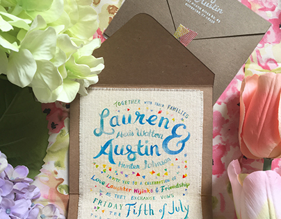 Ally & Austin Handmade Wedding Invitation