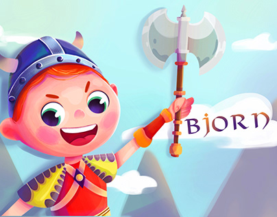 Character design - Viking named Bjorn and his family