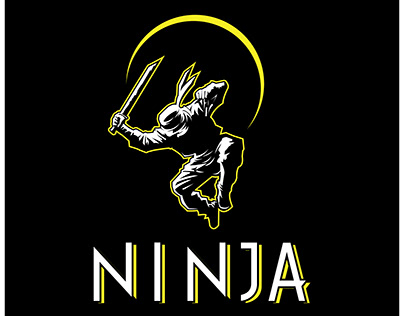 Ninja esport gaming mascot logo vector