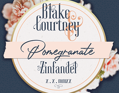 Wedding Wine Labels for Blake & Courtney