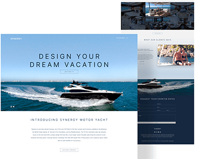 Project thumbnail - Synergy Motor Yacht landing page