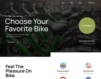 Bike Rental Shop Website | Web Design