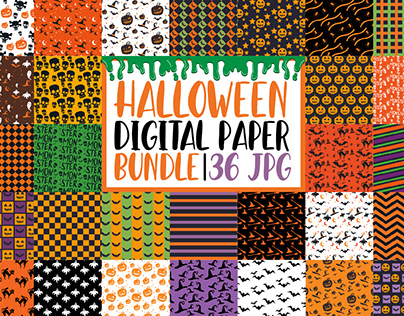 Halloween Digital Paper Bundle