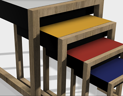 Nesting tables by Josef Albers