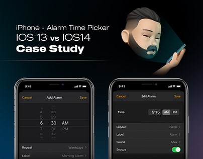 iOS 13 vs iOS 14 Alarm Time Picker - Case Study