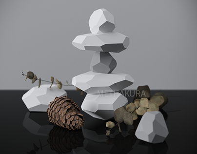 Papercraft DIY stones