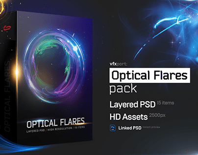 15 Optical Flares Pack