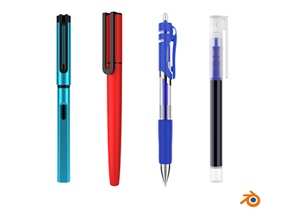 Set of pens for an ecommerce page