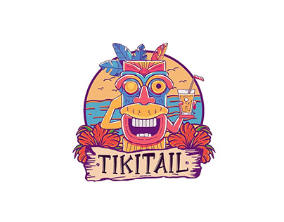 Tikitail Beach Bar Brand identity logo