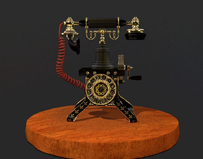 vintage telephone 3D model