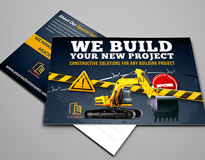 Construction Postcard Template Vol.3