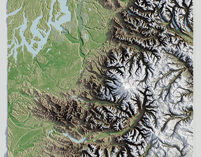 Monte Rainier - Relieve exagerado