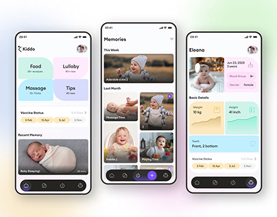 Latest UI/UX Design for Parenting App - Kiddo
