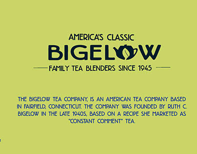 Bigelow Tea box package design