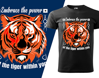 tiger custom t shirt design art vector graphic