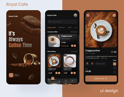Royal Cafe - Coffee Shop App Design