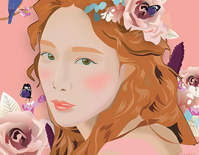 Spring Goddess (Kim Tae Yeon's Portrait Vector)