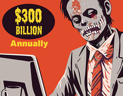 Zombies at Work: Employee Burnout Infographic