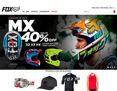 Layout E-Commerce Fox Head Brasil
