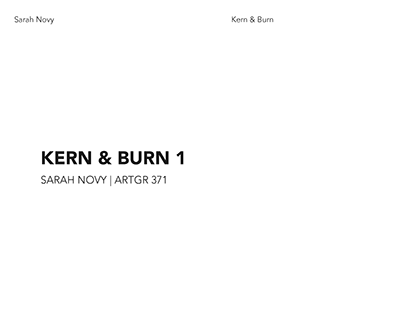 Kern & Burn | ARTGR 371