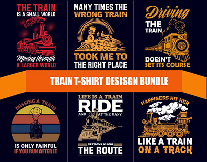Train T-Shirt Design Bundle
