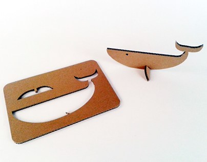 Kartonowe zwierzaki – Wieloryb 2 / Cardboard toys – Wha