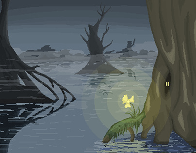 pixel art swamp
