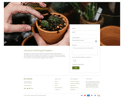 Shopify Website -Plant Shop