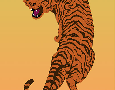 Ilustración tigre de Sumatra