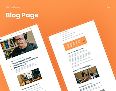 Design of Blog page