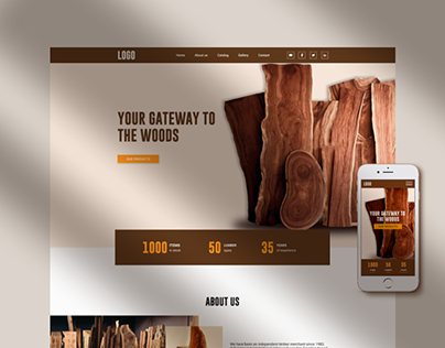 Landing Page for a Timber Company