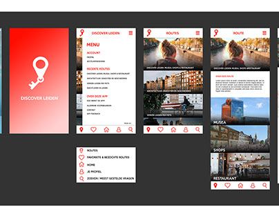 Discover Leiden app design - School assignment