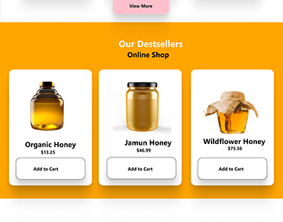 Project thumbnail - Honey Ordering Website Design