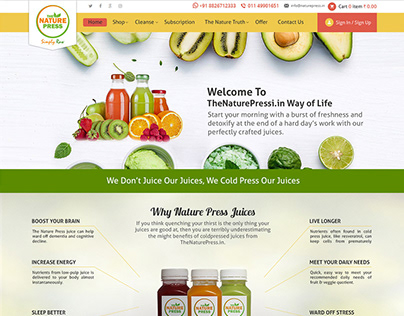 TheNaturePress e-commerce Website UI Design