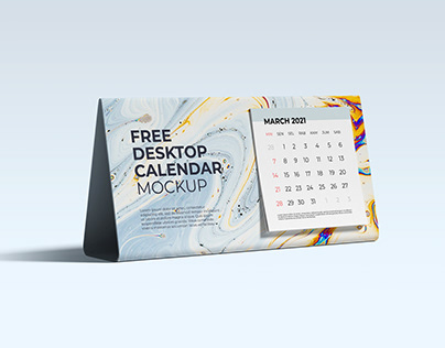 Free Desktop Calendar Mockup