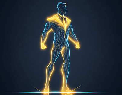Wireframe Character Design "ElECTRORAY"