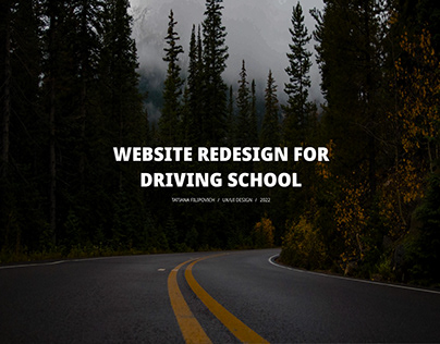 Website redisign for driving school